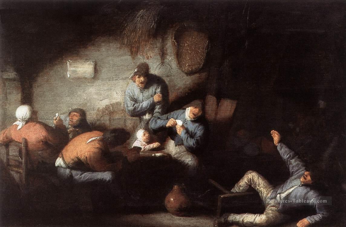 Inn Scene Genre néerlandais peintres Adriaen van Ostade Peintures à l'huile